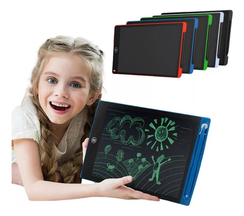 Lousa Magica Infantil Digital 8,5 Lcd Tablet Desenho Escreve Cor Preto