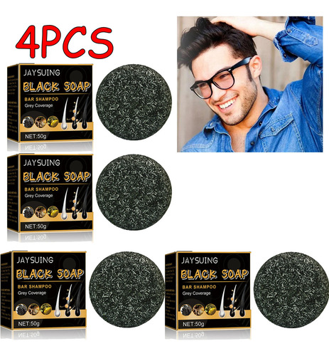 Barra De Sabão Para Escurecimento De Cabelo De 4 Peças **007