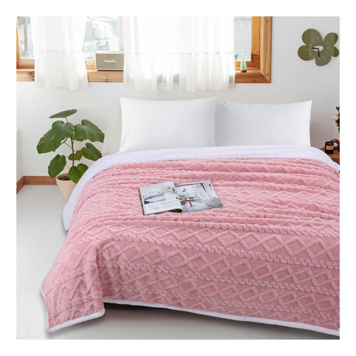 Frazada Colcha Con Sherpa Polar 2 Plazas De 230x200cm