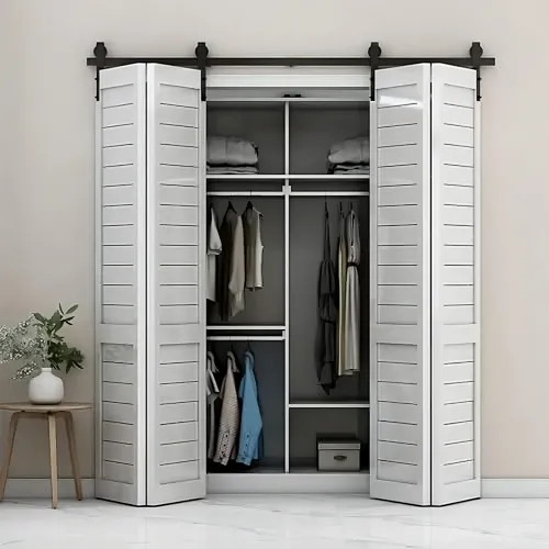 Puertas Plegables Con Riel Kit De Riel Para Puerta Plegable De Granero De 60 , Montaje | Cuotas ...
