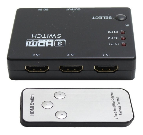 Switch Hdmi Con Control Remoto 3 Puertos 1408bt 1080p