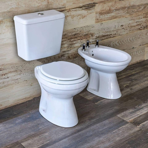 Imagen 3 de 9 de Sanitarios 5 Piezas Inodoro Mochila Bidet Capea + Envio