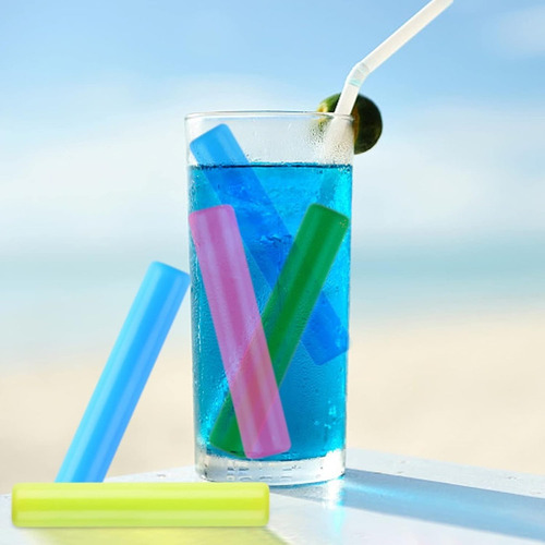 12 Hielos Reutilizables Lavables Para Botellas Dif Colores Multicolor