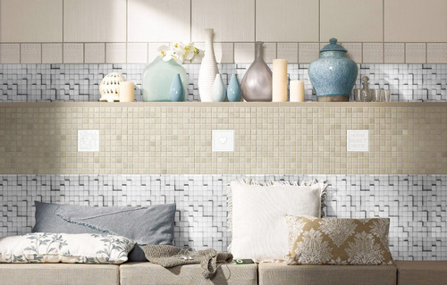 Imagen 3 de 3 de Azulejos Adhesivos Cocina Bañopared Mosaicos Gris Vinil 20pz