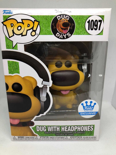 Funko Pop Dug With Headphones #1097 Dug Days Exclusivo Pixar