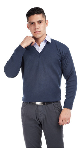 Sueter Chompa Sweater Cuello V Para Hombre