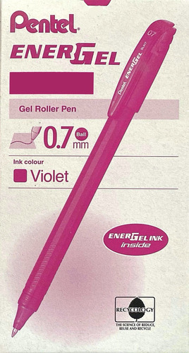 Roller Energel Lapiz Gel Pentel Makkuro 0,7mm Violeta - 12un