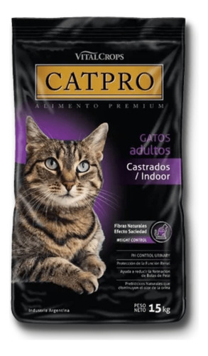 Alimento Premium Catpro Indoor Gato Adulto Castrado 1 Kg