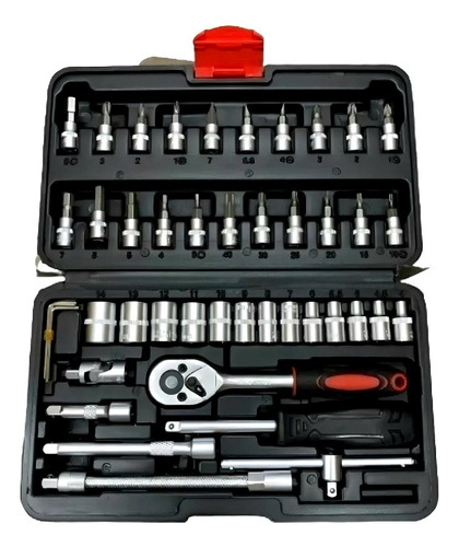 Set Herramientas Criquet Tubos Y Puntas 46 Piezas Enc 1/4 Negro