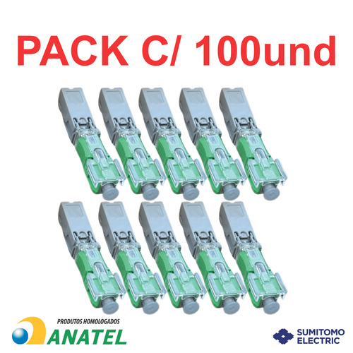 100 Conectores Gpon Sc-apc Fast Campo Flat (drop E Low Fit)