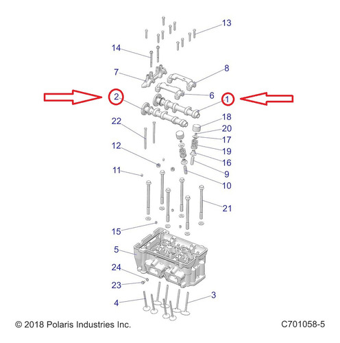 Arbol Levas Admisión Y Escape Polaris Rzr 1000 Xp 2015 -2021