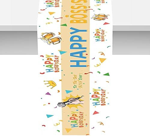 Happy Boss's Day - Camino De Mesa Para Fiestas, Decoración D