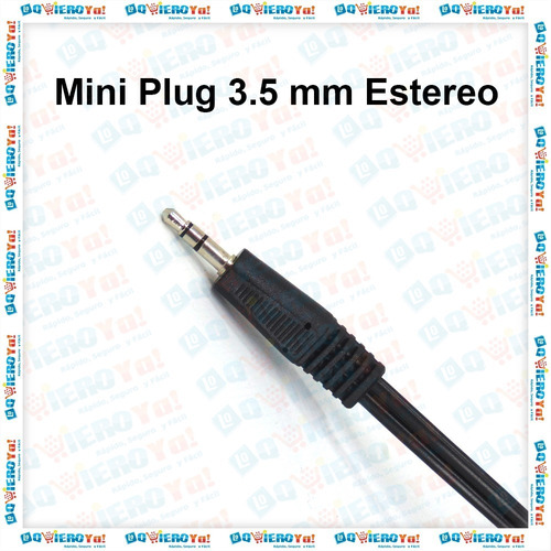 Cable Mini Plug 3.5mm Estereo A 2 Rca Macho 5mts Netmak