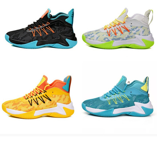 Imagen 3 de 10 de Zapatillas De Baloncesto Transpirables Con Absorción De Impa
