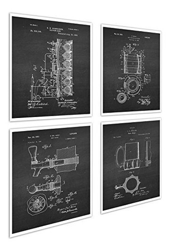 Vintage Beer Brewing Decor Posters Set De 4 Sin Marco Patent