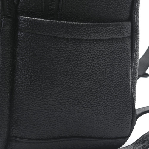 Mochila Skora Jet Con Llavero Extraíble Cierre Espalda Color Negro Diseño De La Tela Liso
