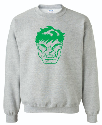 Sudadera Hulk Cara Marvel Avengers Superheroes Hombre Mujer