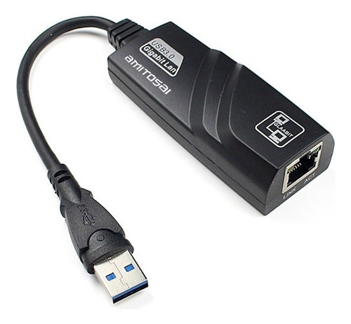 Adaptador Placa De Red Usb 3.0 A Lan 1000mbps Gigabit Amitosai Mts-usb3langiga