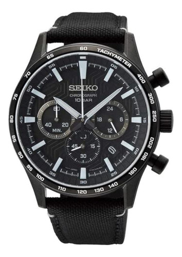 Essentials Bif - Esfera Negra De Cuarzo, Negro -, Reloj