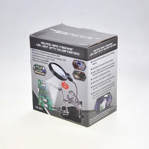 Imagen 5 de 6 de Lupa De Mesa Con Doble Brazo 65 Mm Led Matisse