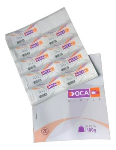 Estampillas Oca Simples 100g X 20 Unidades