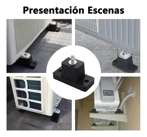 Xu Neopreno Base For Minisplit Capacitor 4 Pzas 1 A 5 Ton