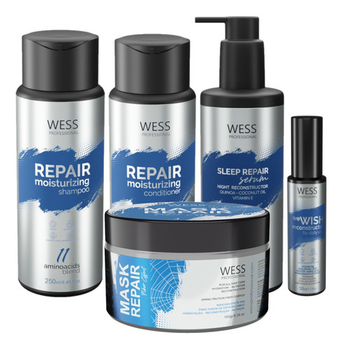 Wess Repair Sh+cd 250ml+mask 180g+sleep 250ml+wewish 50ml