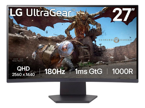 Monitor Gamer LG 27gs60qc-b 27' Va 180hz 1ms Hdmi Dp Hdr10