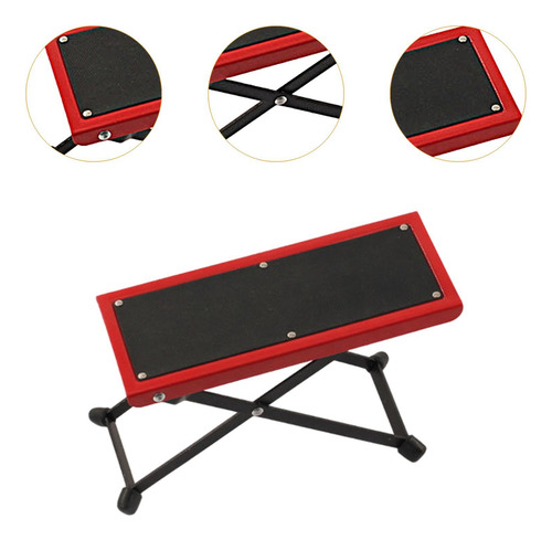 Pisado De Guitarra Soporte De Reposapiés De Guitarra Rojo