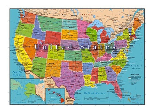 Mapa De Estados Unidos Puzzle 300 Piezas Estados Educ