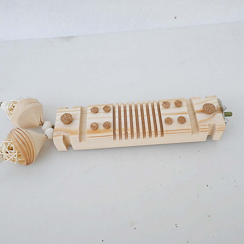 Juguete De Madera Con Tapón Para Masticar Pájaros, Jaula