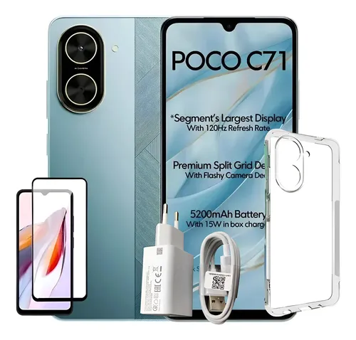 Xiaomi Poco C71 128gb 8ram Global Celular Top 1 Com Cor Azull