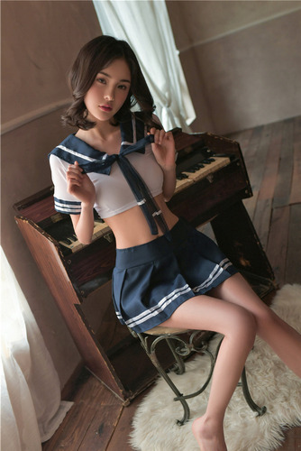 Conjunto De Malla For Cosplay Con Pijama Uniforme Escolar