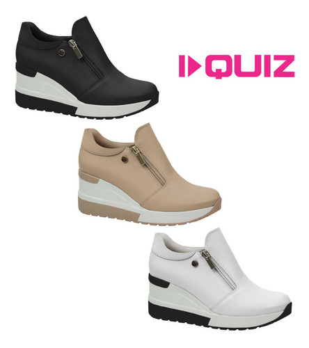 Tênis Quiz Plataforma Anabela Sneakers Feminino 64-1852