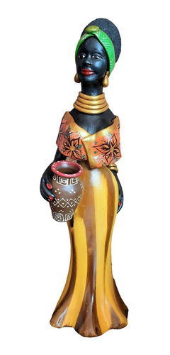 Imagem 6 de 10 de Boneca Africana Saia E Faixa Verde Artesanato Caruaru