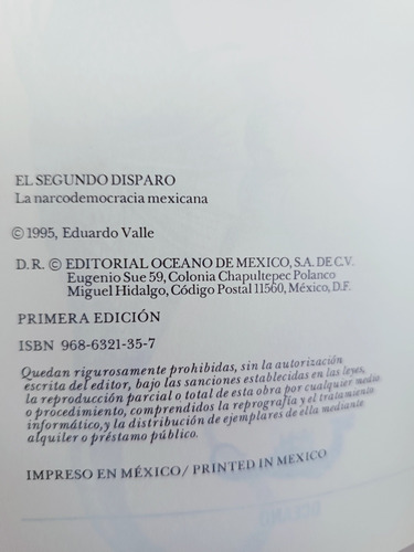 El Segundo Disparo Narcodemocracia En México Eduardo Valle