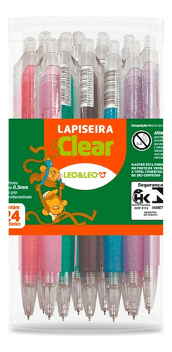Lapiseira Clear Grip 0.5 Pote C/ 24un Leo&leo