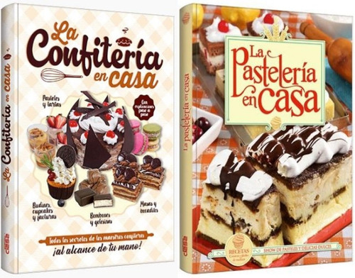 Oferta: 2 Libros Pastelería + Confitería En Casa - Tapa Dura