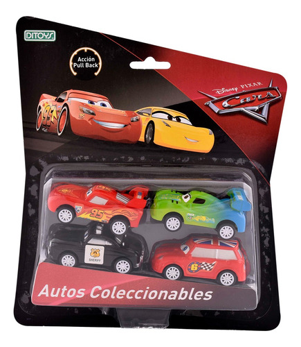 Set X 4 Autos Vehiculos A Friccion Cars Rayo Mc Queen Ed