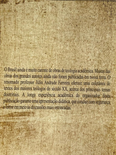 Livro Teologia Sistemática Contemporânea (Usado)