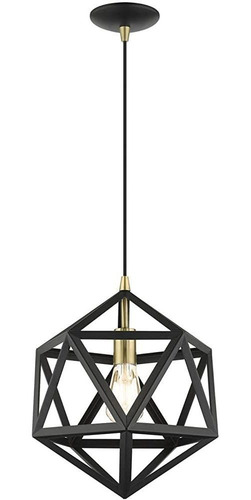 ~? Livex Lighting 1 Lt Colgante Negro Texturizado