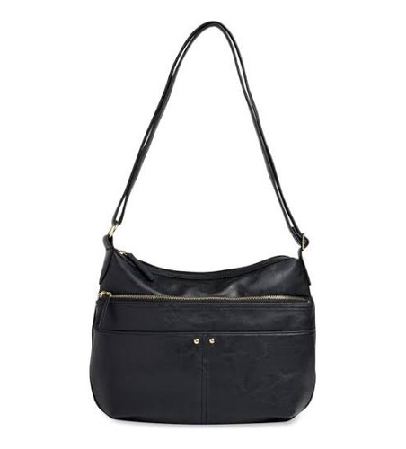 Bolsa Crossbody Time Thru Ajustable Negra 25cmx32cmx8cm