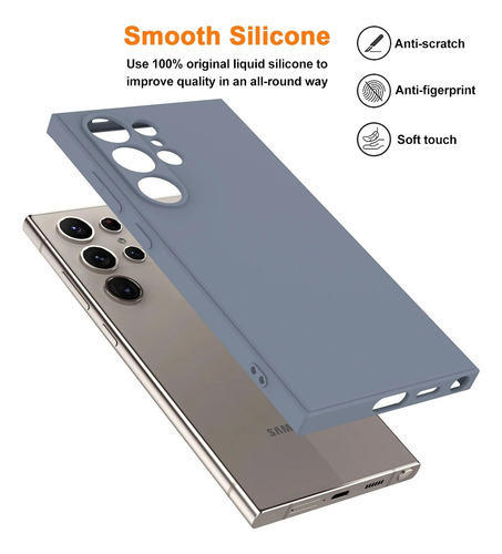 Funda Protectora De Silicona A Prueba De Golpes Para Samsung Galaxy S23 Ultra S23fe Plus