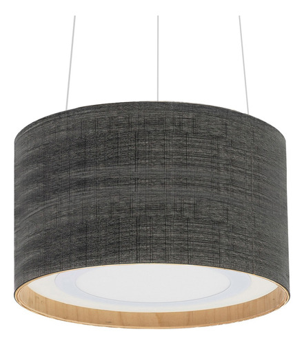 Lampara Colgante De Techo Luz Led De Madera 18w 30x15cm