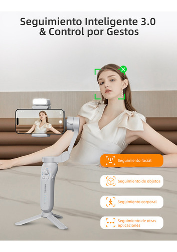 Gimbal Estabilizador Para Celular En 3 Ejes Plegable Bluetooth Koscheal L7b Pro Con Luz Magnética Led Potente Función Antivibración Conectar La App Para Utilizarla Para Grabación De Vídeo
