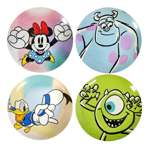 Plato Decorativo Trinche Disney Mickey Minnie Ceramica Bowl