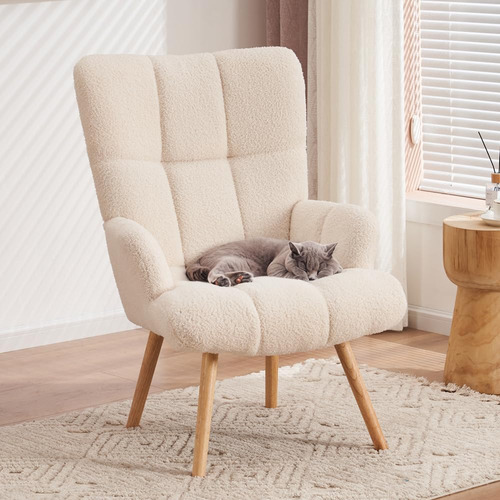 Silla De Terciopelo Con Respaldo Alto Estilo Moderno Y Patas