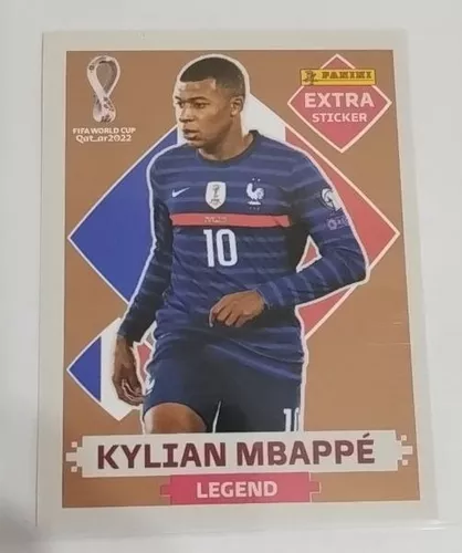 Figurinha Extra Copa 2022 Kylian Mbappé Silver