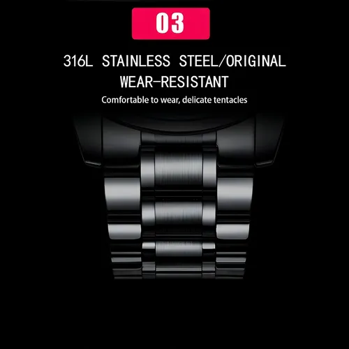 Relojes De Cuarzo Inoxidable Crrju 2191 Calendar Fondo Negro