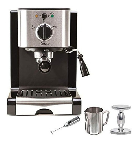 Capresso Ec100 Bomba Expreso Y Capuchino Machine Bundle